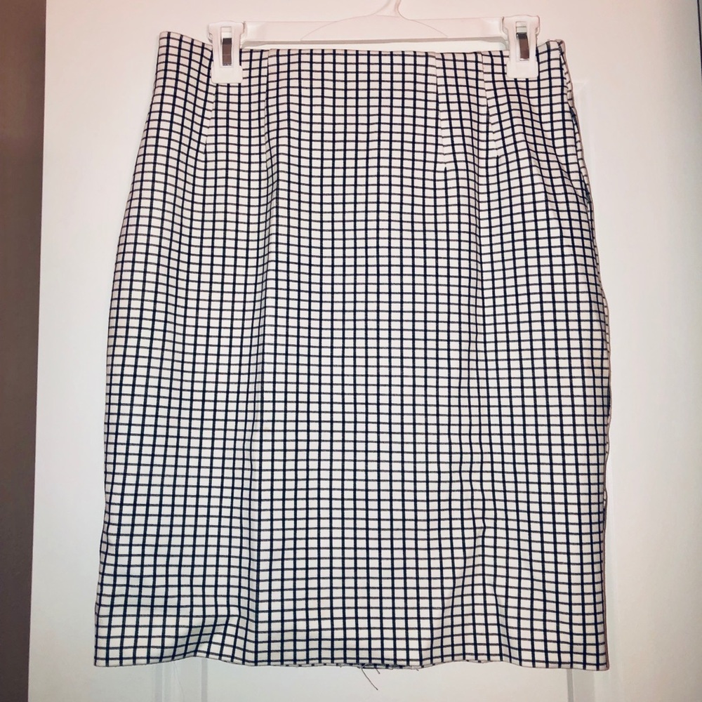 Black and White Checkered Skirt